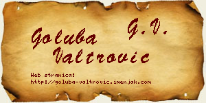 Goluba Valtrović vizit kartica